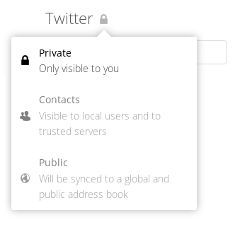 Change visibility of personal settings