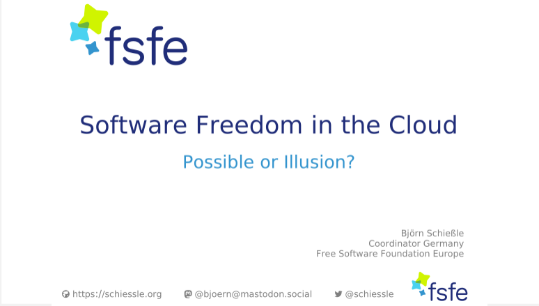 Software Freedom in the Cloud