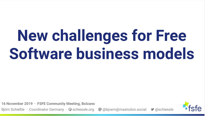 New Challenges for Free Software business models