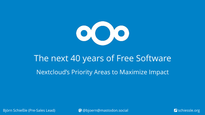 The next 40 years of Free Software